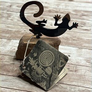 NWT The Gecko Lizard by LaZart Collector Series Figurine Southwestern Metal Art